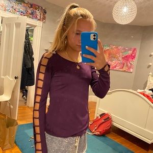 Purple athletic top